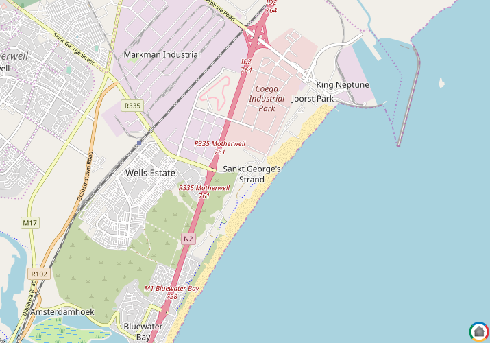 Map location of St Georges Strand